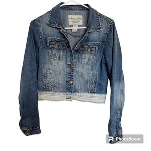 Women's American Rag Cie Jean Jacket, Size M, medium wash denim, ombre